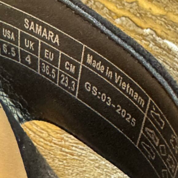 Vionic Samara Block Wedge Sandals Size 6.5 EU 36.5 Party Wedding Event Comfort - Picture 11 of 13